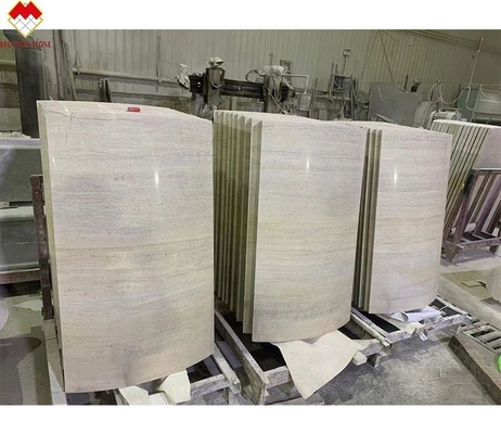 Modern Wood Grain Corinthian Marble Column Cladding for Customized Villa Enhancements