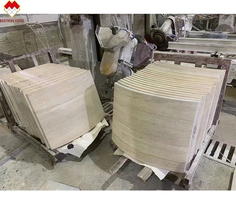 Modern Wood Grain Corinthian Marble Column Cladding for Customized Villa Enhancements