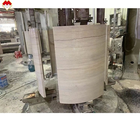Modern Wood Grain Corinthian Marble Column Cladding for Customized Villa Enhancements