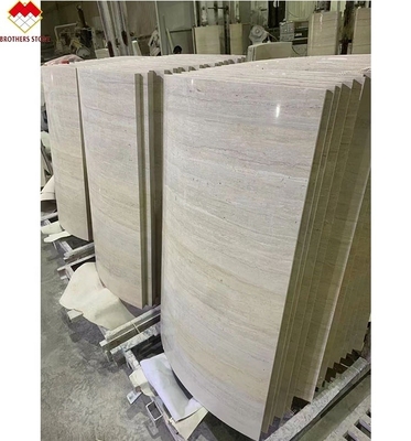 Modern Wood Grain Corinthian Marble Column Cladding for Customized Villa Enhancements