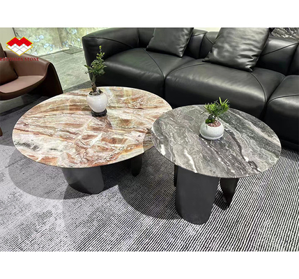 Venice Brown Calcite Stone Ideal for Round Dining Table Set and Home Furniture
