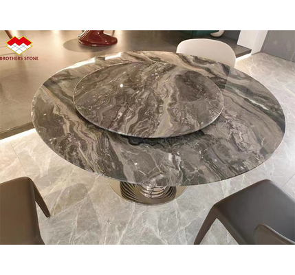 Venice Brown Calcite Stone Ideal for Round Dining Table Set and Home Furniture