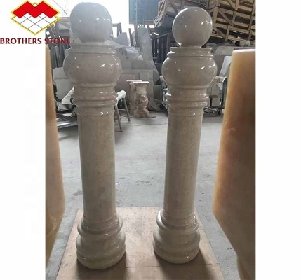 Modern White Natural Stone Square Pillar Polished Column for House