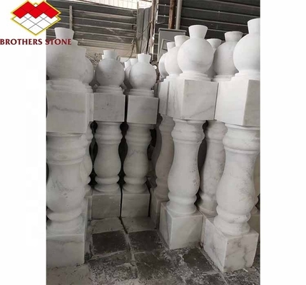 Modern White Natural Stone Square Pillar Polished Column for House