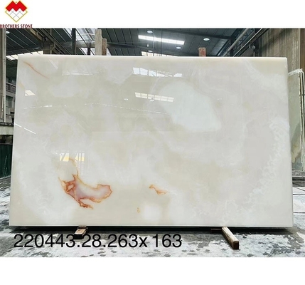 Create a Luxurious Villa with Our Polished Translucent Backlit Marble White Onyx Slab