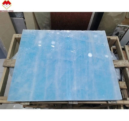 Modern Floor Revolution Translucent Blue Jade Onyx Stone Tiles for Wall and Floor