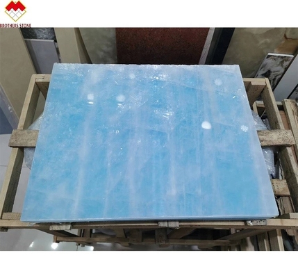 Modern Floor Revolution Translucent Blue Jade Onyx Stone Tiles for Wall and Floor