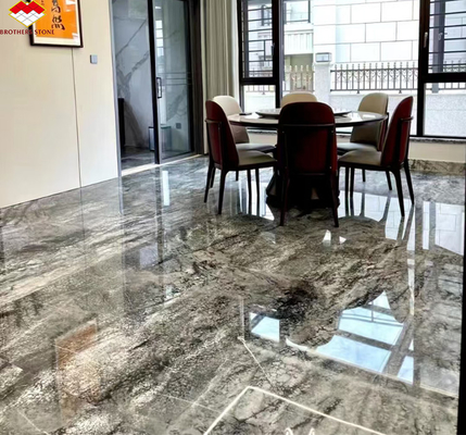 Graphic Design Natural Stone Italian Silver Fir Marble Floor Tile for Living Room