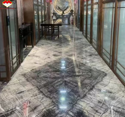 Graphic Design Natural Stone Italian Silver Fir Marble Floor Tile for Living Room