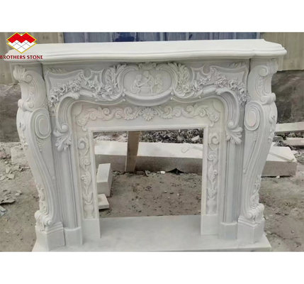 European Style Modern Indoor Fireplace Customized Natural Marble Nordic Italian Style with Fireplace for Living Room