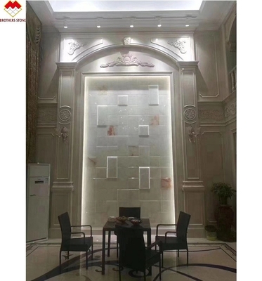 Polished Onyx Stone Wall Panel Directly Sale for TV Background in Natural Green White