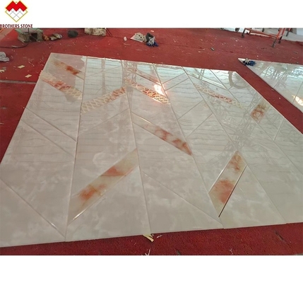 Polished Onyx Marble Slabs in Standard or Customized Size for Door Frame and Cladding