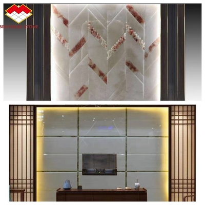 Polished Onyx Marble Slabs in Standard or Customized Size for Door Frame and Cladding