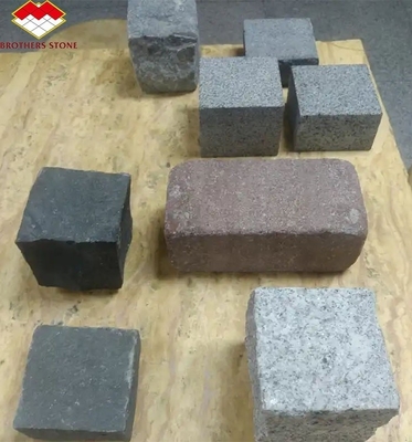 Upgrade Your Home Exteriors with Cut-To-Size Grey Flamed Granite Cube Stone 10x10x10