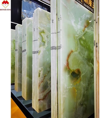 Directly Sale Translucent Green Onyx Slab for Countertop Standard or Customized Size