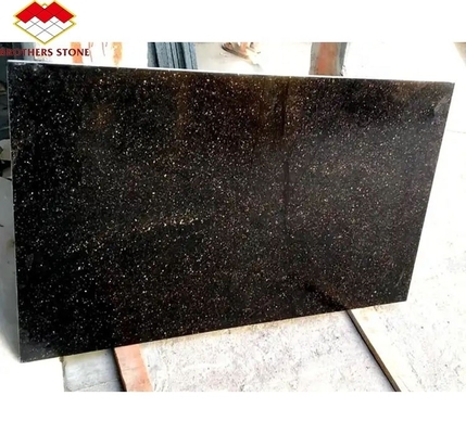 Hotel Kitchen Countertop and Stairs Cut-To-Size Indian Black Star Galaxy Granite Slabs