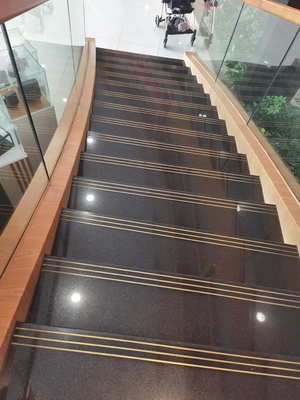 Hotel Kitchen Countertop and Stairs Cut-To-Size Indian Black Star Galaxy Granite Slabs