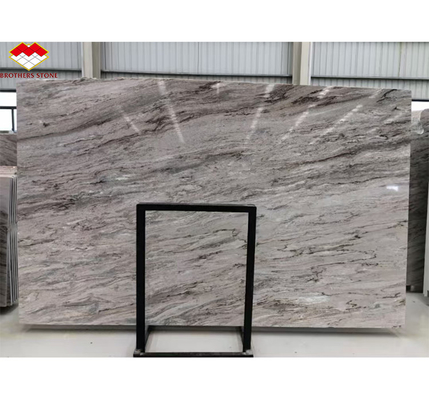 Hotel Stair Step and Floor Decoration Italy Natural Brown Marble Tiles with River Vein