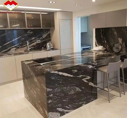 Chinese Granite Luxury Kitchen Countertop with Polished Black Gold Stone