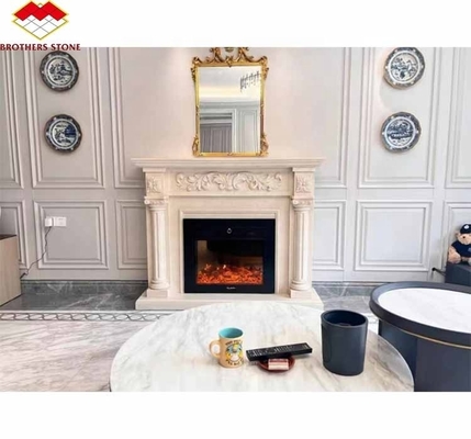Freestanding Modern Indoor Royal Botticino Marble Decor Cream Shanna Beige Marble for Fireplace Tabletop Surround