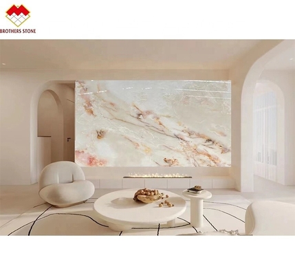Polished Natural White Onyx Stone Slab for Luxurious Floor and Wall