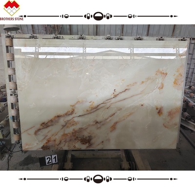 Polished Natural White Onyx Stone Slab for Luxurious Floor and Wall
