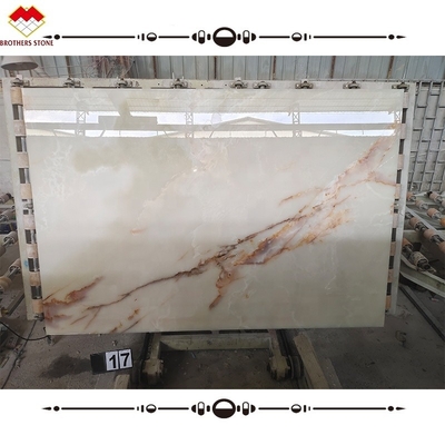 Polished Natural White Onyx Stone Slab for Luxurious Floor and Wall