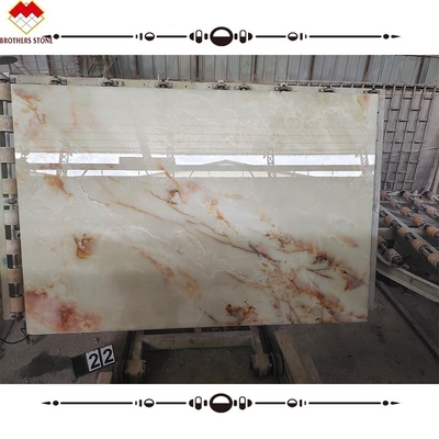 Polished Natural White Onyx Stone Slab for Luxurious Floor and Wall