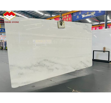 Hotel Design Style Modern White Marble TV Wall Board Panel for Home Renovation Project