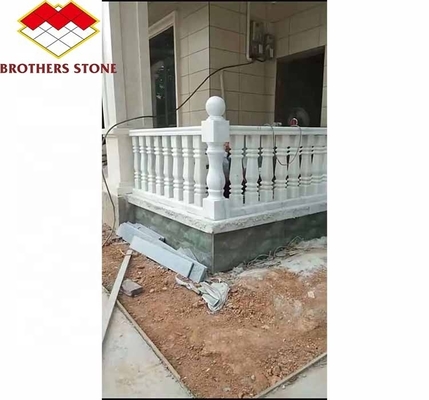 Polished Surface Finished Handrail Column for Home Decorations in Guangxi White Marble