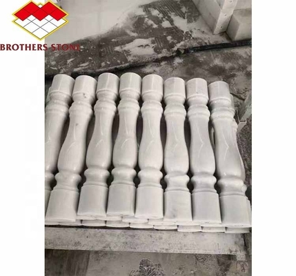 Polished Surface Finished Handrail Column for Home Decorations in Guangxi White Marble