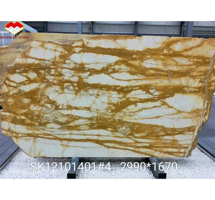 Modern Design Style Italy Luxury Big Slab Sienna Golden Marble Tile for Hotel Wall Panel and Table