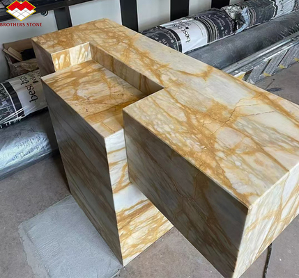 Modern Design Style Italy Luxury Big Slab Sienna Golden Marble Tile for Hotel Wall Panel and Table