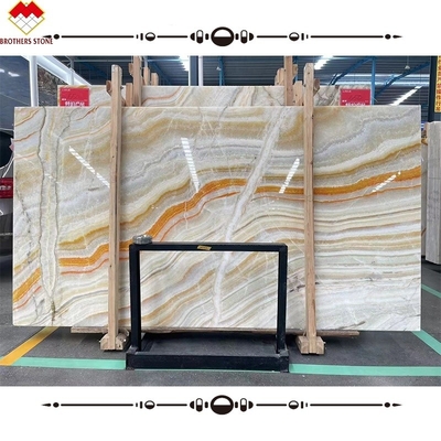 Big Slab Book Matched Multi colored Onyx Agate Stone for Inner Decoration Wall Cladding
