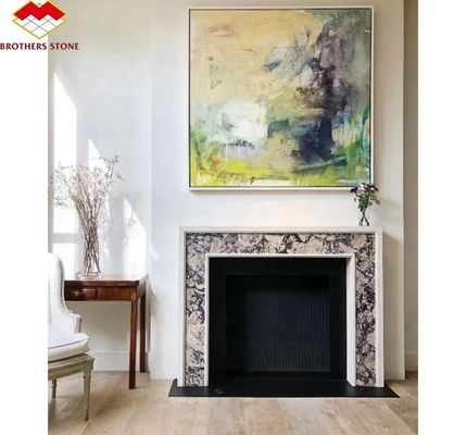 Customized Marble Mantel Fireplace Without Remote Control Perfect for Living Room or Vilar