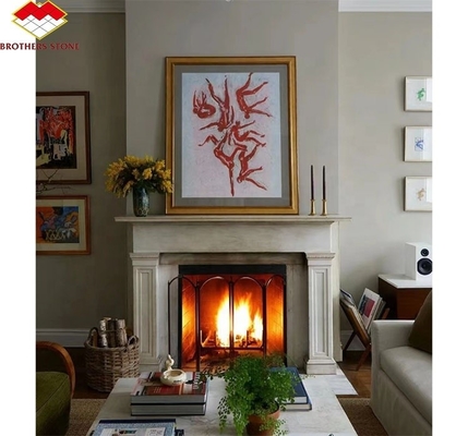 Customized Marble Mantel Fireplace Without Remote Control Perfect for Living Room or Vilar