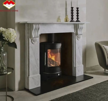 Customized Marble Mantel Fireplace Without Remote Control Perfect for Living Room or Vilar