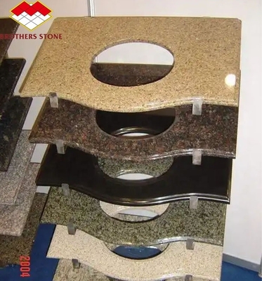 Custom Cut-to-Size Granite Top for Luxury Hotel Bathroom Vanity Polished Natural Stone