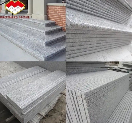 Natural Granite Flooring Stone Modern Design Cut-to-Size Straight Floating Stairs