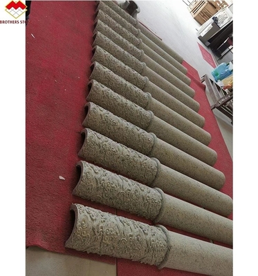 Natural Stone Relief Column for Outdoor Hollow Pillar Design in Hotel Decoration