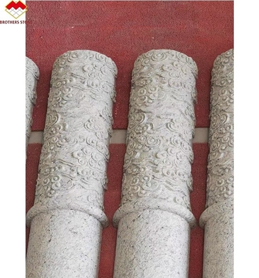 Natural Stone Relief Column for Outdoor Hollow Pillar Design in Hotel Decoration
