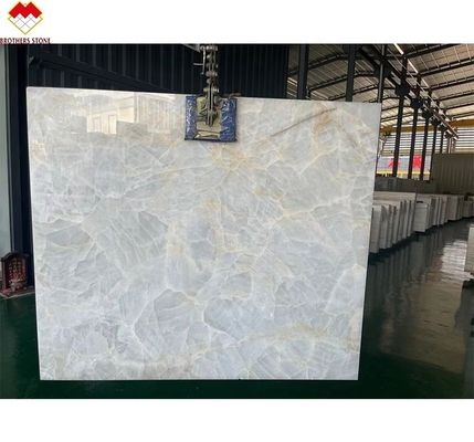 Transparent Royal White Onyx Tile Big Slab Stone Form with 0.12% Water Absorption