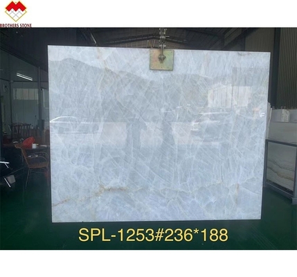 Transparent Royal White Onyx Tile Big Slab Stone Form with 0.12% Water Absorption