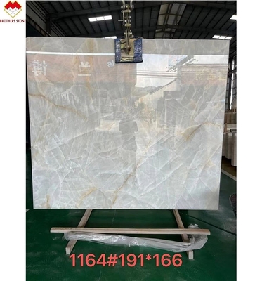 Transparent Royal White Onyx Tile Big Slab Stone Form with 0.12% Water Absorption