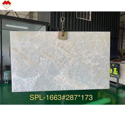 Transparent Royal White Onyx Tile Big Slab Stone Form with 0.12% Water Absorption