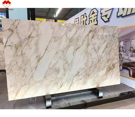 Stone Form Big Slab Unique Gold Vein Calacatta Gold Marble for Hotel Wall Covering