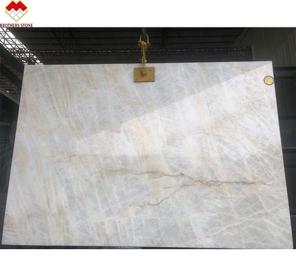 Backlit White Onyx Tile for Wall and Floor Translucent Crystal White Marble Big Slab