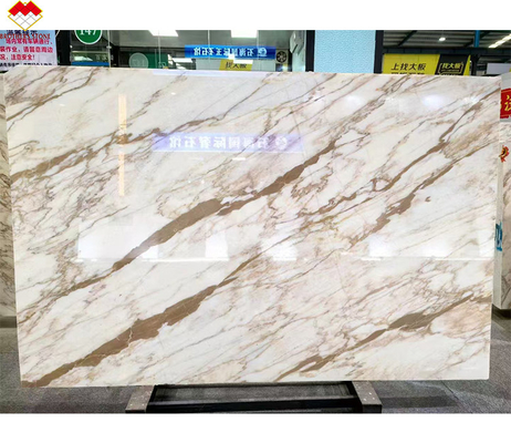 Stone Form Big Slab Unique Gold Vein Calacatta Gold Marble for Hotel Wall Covering