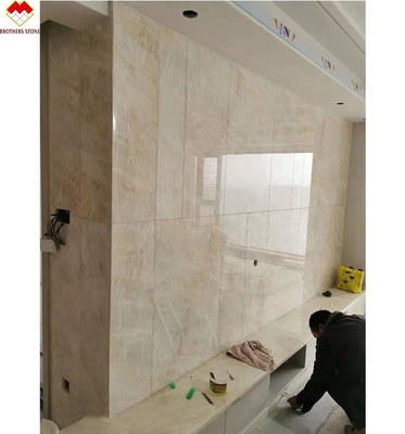 Backlit White Onyx Tile for Wall and Floor Translucent Crystal White Marble Big Slab
