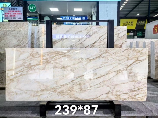 Stone Form Big Slab Unique Gold Vein Calacatta Gold Marble for Hotel Wall Covering